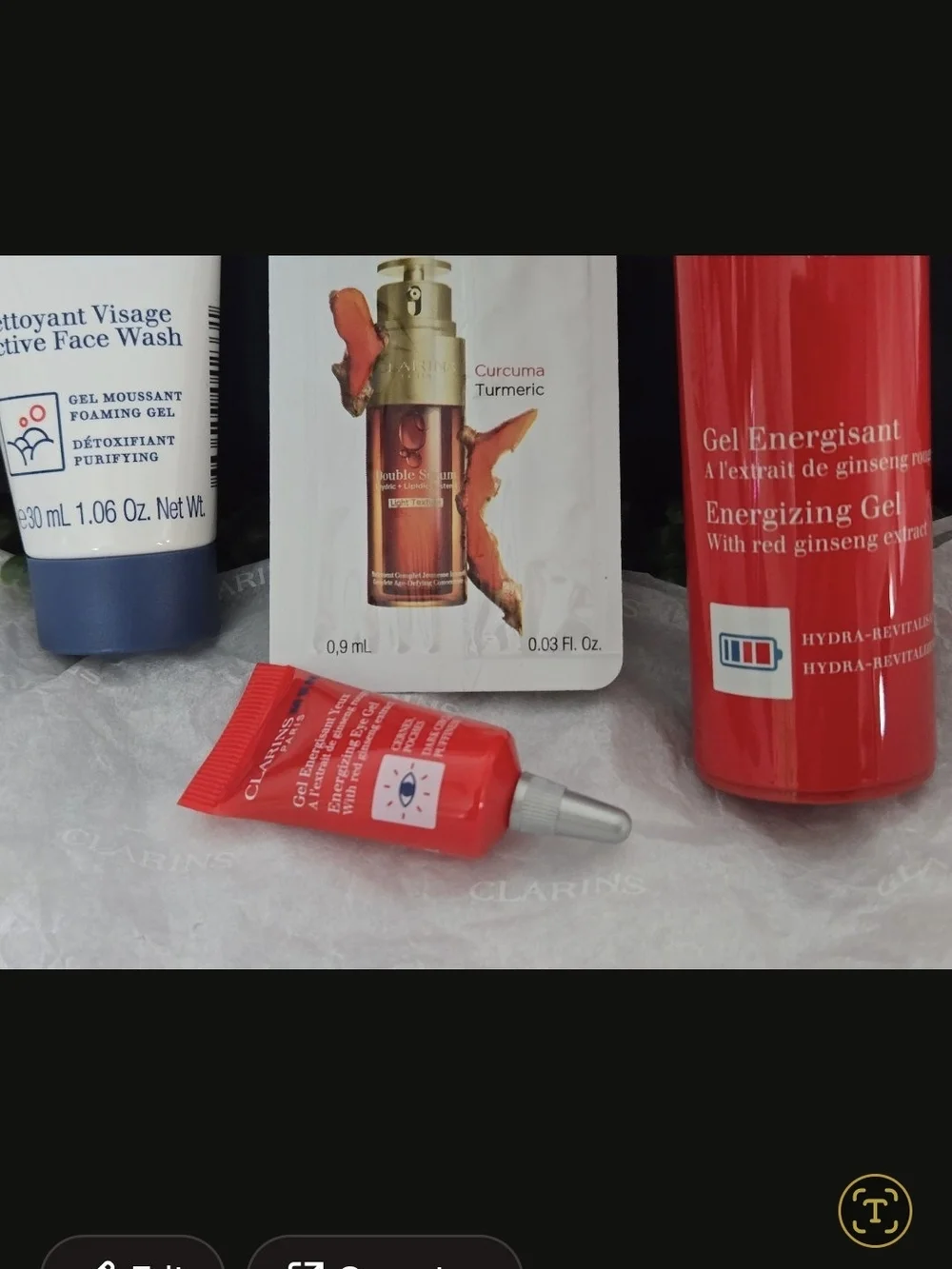 Clarins men Energizing Essentials Set: Energizing Gel 50ml + Active Face NIB